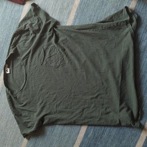 Green longline shirt, L